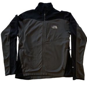 The North Face zip up jacket TKA stretch gray black medium M